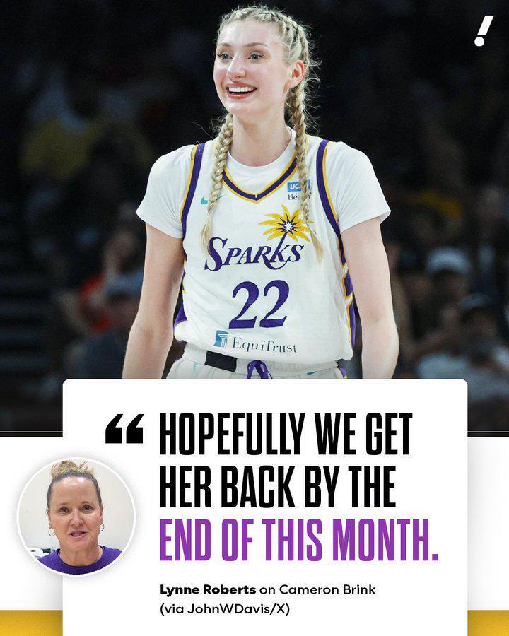 火花主帅：布林克有望在7月底复出